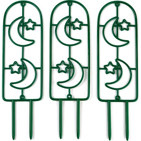 Lot de 10 supports pour plantes grimpantes — Treillis adaptés à la Stephania erecta — Structures grimpantes en forme de croissant — Piquets en fer — 35 x 10 cm (1/5)
