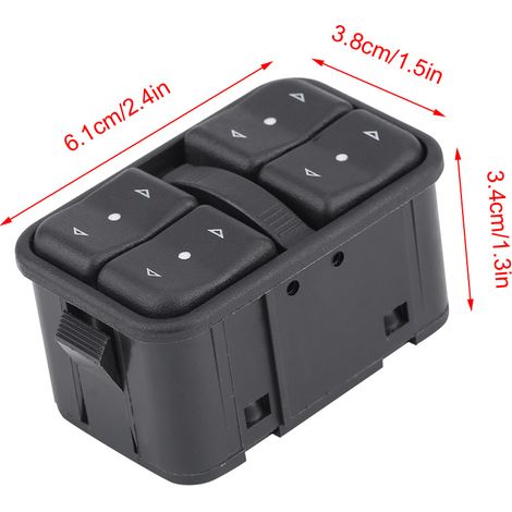 Interruptor principal de elevalunas eléctrico para Opel 90561086 - Negro, alta calidad (1/5)