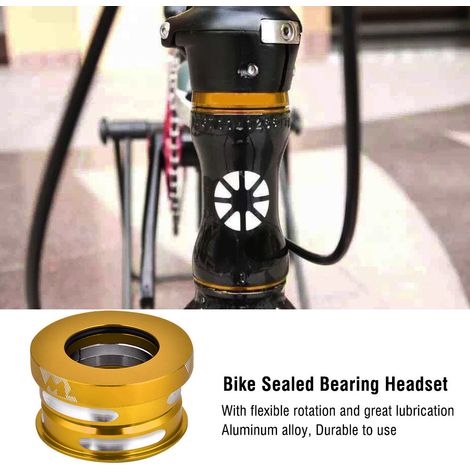 Jeu de direction MEIJUN 44 mm pour vélo, à roulements internes étanches, finition électroplaquée (doré) (1/5)