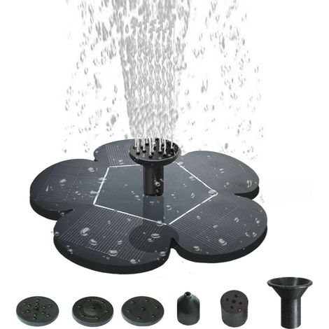 Fontaine solaire en forme de fleur, fontaine à eau courante pour jardin, villa, aménagement paysager (1/2)