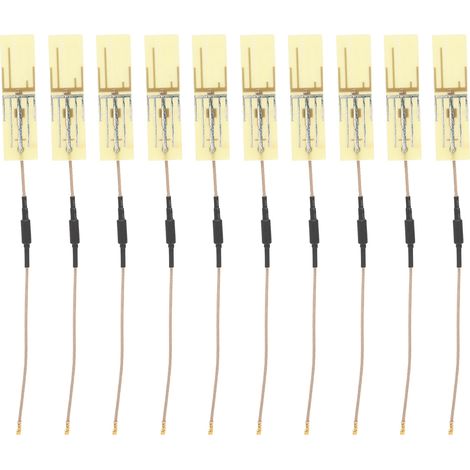 10 Pièces Antenne IPX 2.4 GHz Mini PCI-E WiFi Bluetooth pour Transmission Signal Intégrée (11 cm) (1/5)