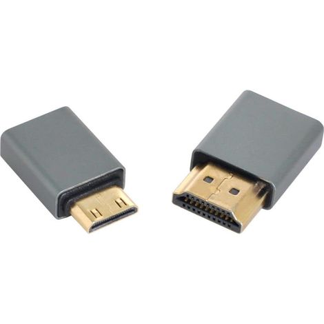 Lot de 2 adaptateurs micro HDMI femelle vers mini HDMI mâle et HDMI mâle 1.4 4K @ 60 Hz (1/5)