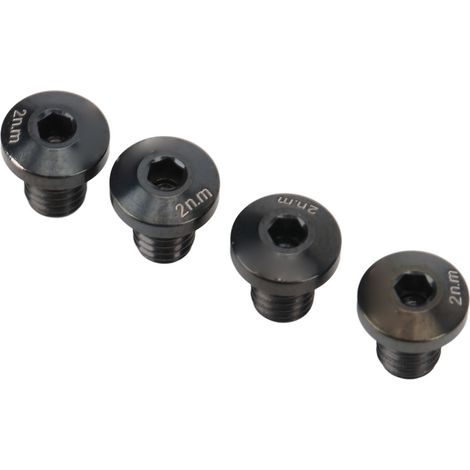 4 Vis de fixation en titane pour étriers de frein vélo route, résistance à la corrosion, filetage fini noir (lot de 4) (1/5)