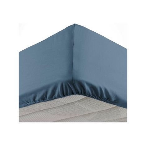 Drap housse 140 x 190 cm – Bonnet 30 cm – Microfibre 100% polyester – Couleur bleu nuit – Séchage rapide et lavable en machine – Oscar