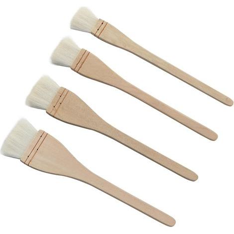 Longdex Creative Mark Lot de 4 pinceaux Professionnels en Poils de chèvre Blancs Doux pour Le Lavage, Le Travail de Fond, l'aquarelle et la poterie en céramique (1/5)