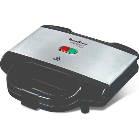 Moulinex SM156D Ultracompact Metal Tostiera Sandwich Maker 700W piastre antiaderenti colore Nero Inox (1/5)