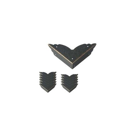 12 Stück Vintage-Eckenschutz aus Metall im antiken Stil, Möbelkantenschutz für Tisch, Truhe, Schmuckschatulle