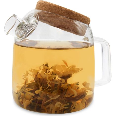 Théière en Verre 700ml avec Filtre Inox Verre Borosilicate (1/5)