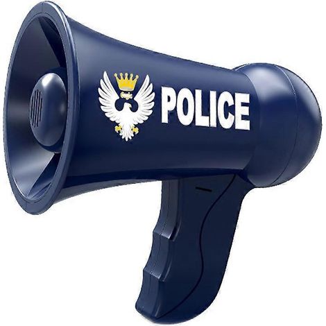 Mégaphone jouet de police, guide amusant, haut-parleur jouet, jouet de rôle et de cosplay pour enfant, garçon, sans piles (style de bouton aléatoire)-M