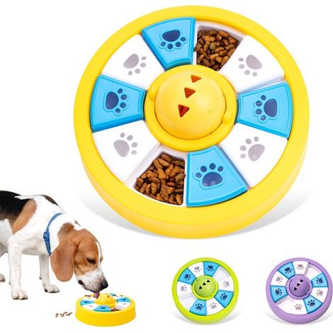 Giocattolo interattivo per cani con funzione di alimentatore automatico, per dispenser di cibo, per l'addestramento all'intelligenza di cani e gatti di taglia media e piccola. (1/5)