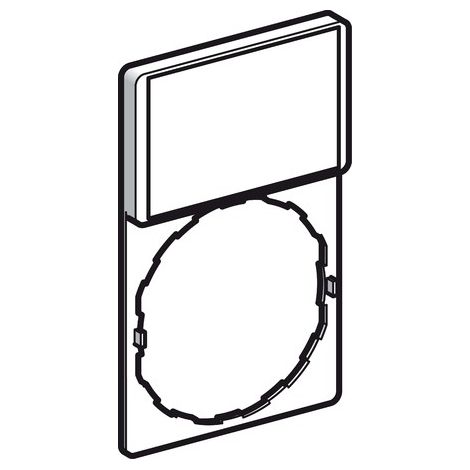 porte étiquette - 30 x 50 mm - diamètre 22 mm - avec étiquette vierge - schneider electric zby6101