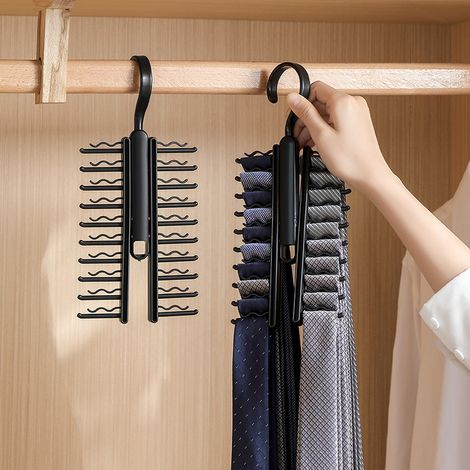 porte-cravates compacts avec 20 positions de rangement Cintres efficaces pour penderie 2 (1/5)