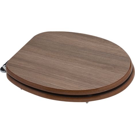 Asse Wc Universale In Mdf Effetto Legno Rovere Fumo