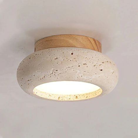 Plafonnier LED en pierre naturelle Petite suspension encastrée Applique murale vintage Lampe Lumière chaude 15 cm (1/4)