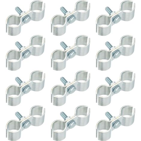 12pcs Colliers Pour Grillage À Chaînes 37/64" Colliers Galvanisés (1/5)
