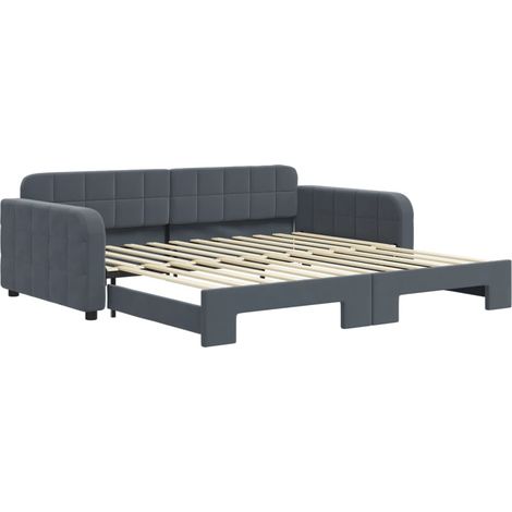 Maison Exclusive - Tagesbett Ausziehbar Dunkelgrau 100x200 cm Sam