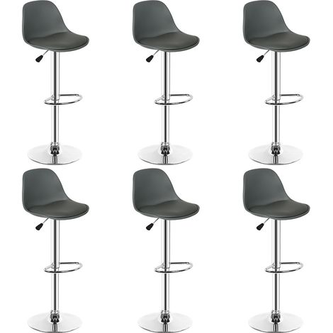 SiFree®Tabourets de bar blanc moderne (lot de 6) (1/2)