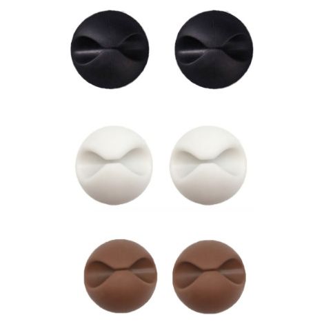 Set di 6 fermacavi resistenti, eleganti e organizzati, autoadesivi, D-AquaForge (1/4)