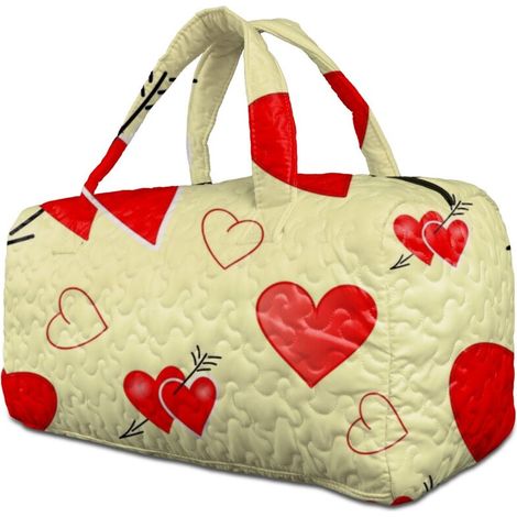 40,5x20,5x20,5cm Sac polochon matelassé à motifs polyester moyen femme, week-end zippé, courses, cadeaux travail (1/5)
