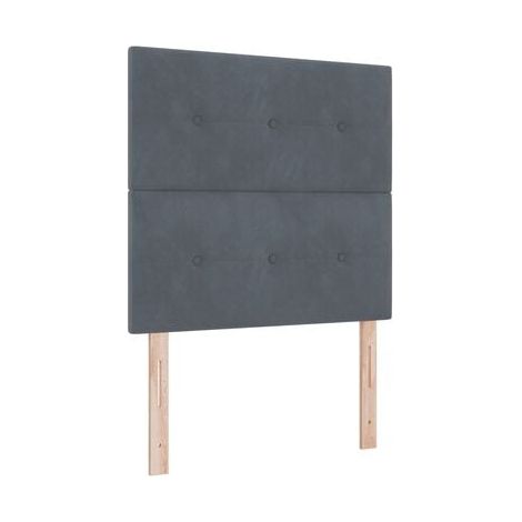 Sommier à ressorts (avec matelas et éclairage LED), gris foncé, 90 × 190 cm, éclairage led d’ambiance, pour chambre, décor moderne, facile à assembler (1/5)