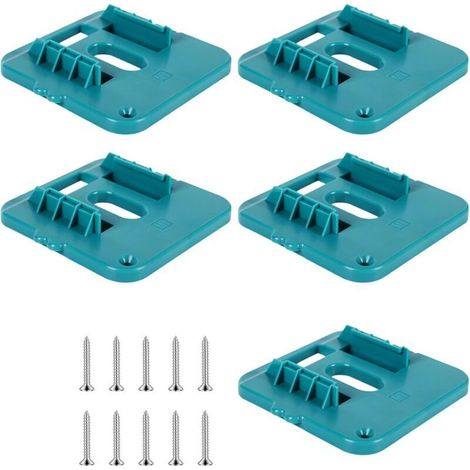 Ensemble de 5 supports de piles muraux pour bricoleurs et techniciens professionnels, permettant un gain de place. (1/4)