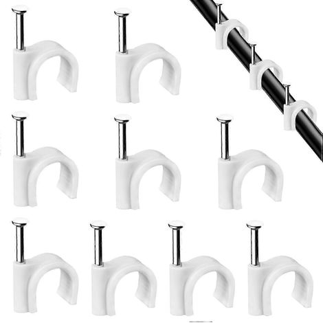 Confezione da 100 fascette stringicavo rotonde bianche, robuste e resistenti - 7 mm - AquaForge (1/5)