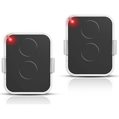 2 Pièces Télécommande Nice 433 MHz Rolling Code, 2 Canaux, Remplacement pour ON1E, ON2E, ON4E, Compatible avec Motorisations Portail et Garage, Portée Jusqu’à 200m, Format Porte-clés Compact