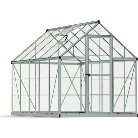 Canopia By Palram – Serre de jardin polycarbonate 5.6m² – Aluminium résistant à la rouille – Panneaux UV – Ventilation efficace – 701627