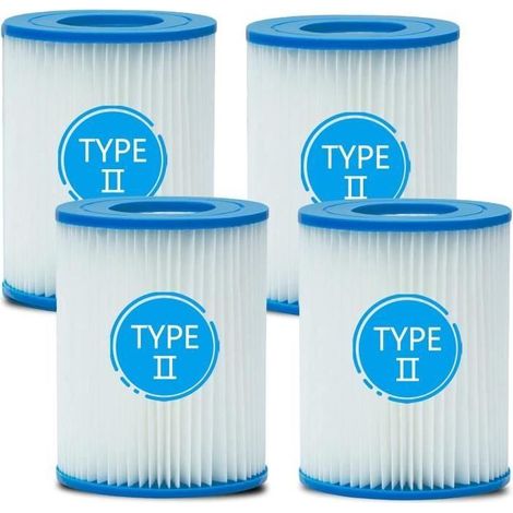 Lot de 4 cartouches filtrantes Bestway II - Filtres pour spa de piscine - Bestway 58094 Cartouches Type 2