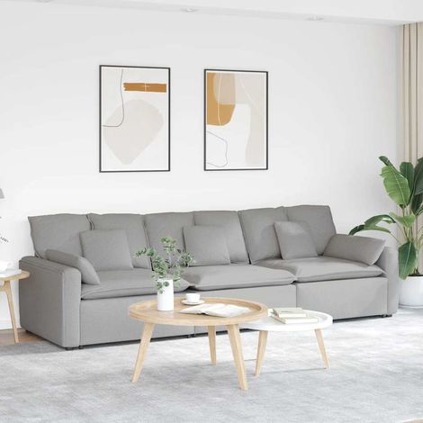 Modulares Sofa mit Kissen Wolkengrau