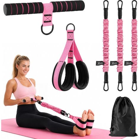 Bandes de résistance avec poignée, bande de résistance Fitness Set (1/5)