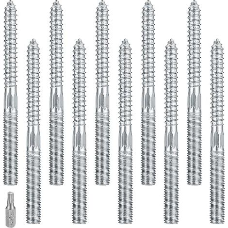Boulons de Suspension M10x120mm, Vis Double Filetage Bois (1/5)
