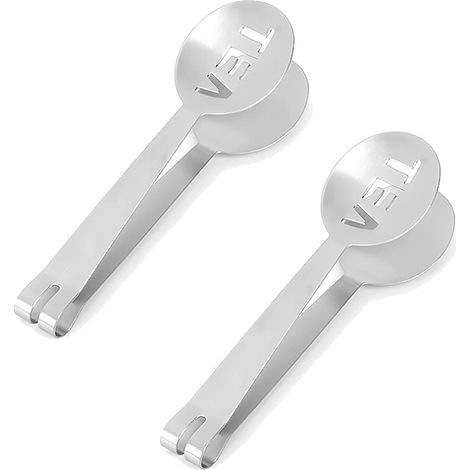 3Pcs Pinces À Thé En Acier Inoxydable, Pince À Glaçons, Presse-Sachet De Thé Presse-Sachet De Thé Rond En Acier Inoxydable, Pour Candy Bar Mariage Cuisine Anniversaire Parties (1/5)