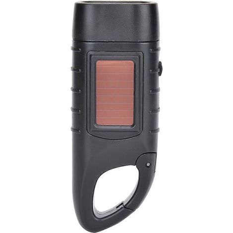 AT5503 LED-Handkurbel-Solartaschenlampe, tragbar, ABS, für Notfälle im Freien, Camping und Wandern, wiederaufladbare Taschenlampe mit Freisprechfunktion. (1/5)