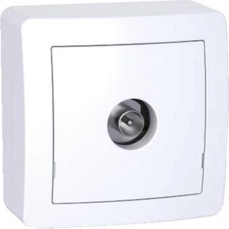 SCHNEIDER ELECTRIC - ALRÉA, RJ45 SIMPLE CATÉGORIE 6 UTP AVEC CADRE SAILLIE, BLANC POLAIRE - ALB62342P (1/3)