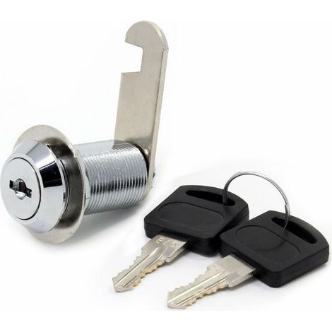 Cerradura de seguridad para buzón de acero inoxidable de 30 mm con llaves a juego, cerradura para cajón de 30 mm (1/5)