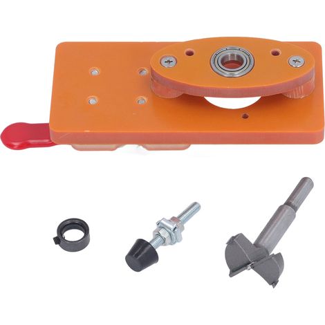 Kit gabarit charnière invisible porte bois 35mm perçage meuble précis positionnement serrure (1/5)