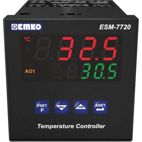 Emko ESM-7720.5.20.0.1/01.02/0.0.0.0 2 points, P, PI, PD, PID Régulateur de température Pt100, J, K, R, S, T -200 à 170 (1/5)