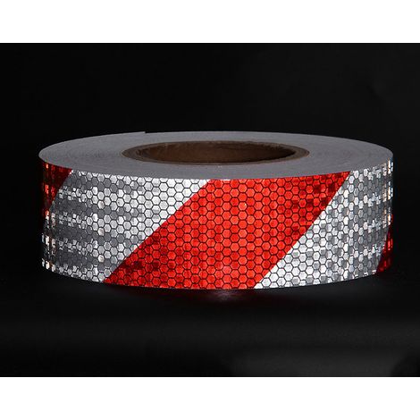 Autocollant Réfléchissant Carrosserie Sergé Bande Réfléchissante Marquage Réfléchissant pour Voitures 300 5cm Rouge Blanc (1/5)