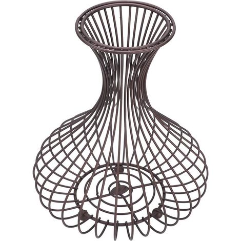 Cubo para botellas de vino, soporte para corchos, cesta de almacenamiento, contenedor de hierro para corchos, bandeja para vinoteca (pátina mate) (1/5)