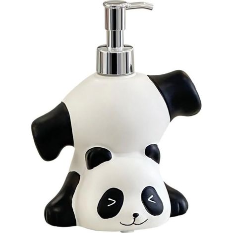 Panda Bear Distributeur de Savon, Distributeur de Shampoing Décoratif, Bouteille Vide Rechargeable Salle de Bain Bouteille Gel Douche (1/5)