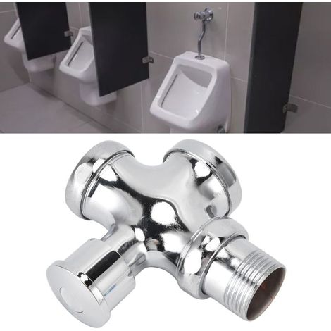 Robinet de Chasse pour Urinoir avec Bouton Pression DN20 DN25 Zinc Argent 359g Pièces Remplacement (1/5)