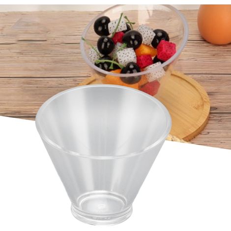 Schräge Acrylschüssel, Acryl-Salatschüssel, kleine Größe, 350 ml (1/5)