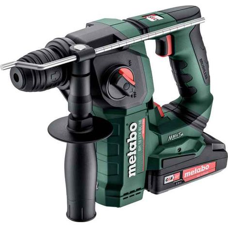 Taladro percutor 18 V BHA 18 LTX BL 16 - 2 x 2,0 Ah Li-Power, ASC 55, maletín Metabox METABO