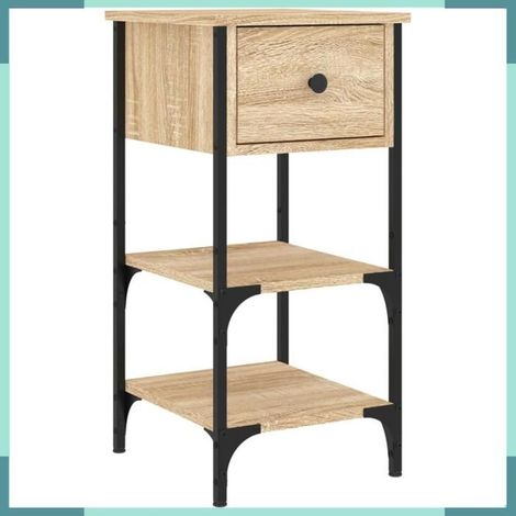 Table de chevet - 825976 - chêne sonoma - 34 x 36 x 70 cm - lot de 2 (1/5)