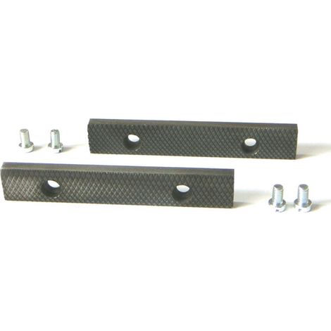 Accessoire pour étau – Mors acier JM6 – Fixation optimale avec entraxe 72 mm – Longueur 125 mm pour étaux Dolex