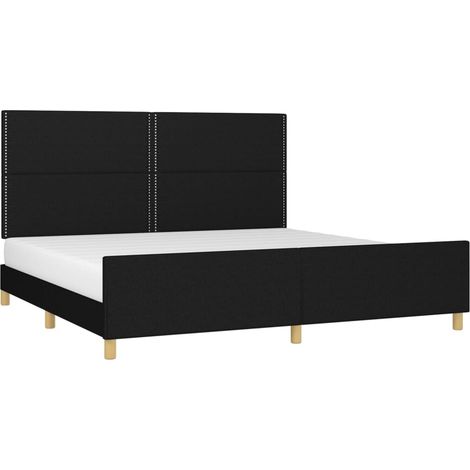 Cama sin colchón tela negro 200x200 cm vidaXL (1/4)