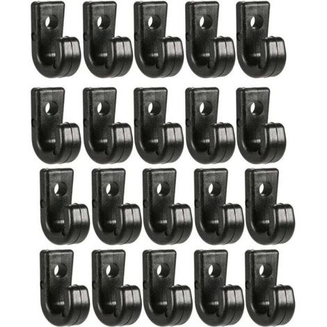 Set of 50 Black Nylon Fastening Hooks for Kayaks and Marine Accessories (1/5)