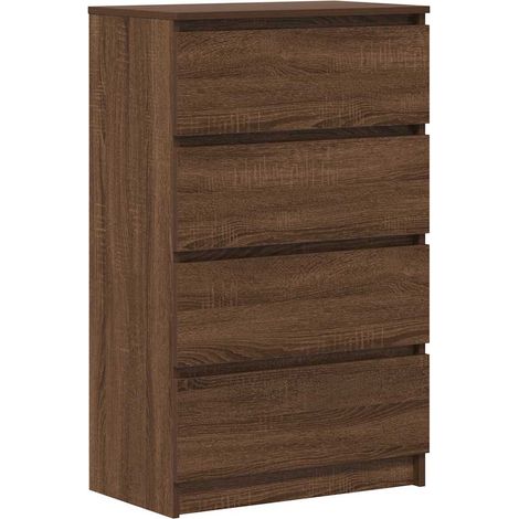 Maison Exclusive - Buffet Chêne marron 60x35x98,5 cm Bois d'ingénierie (1/5)