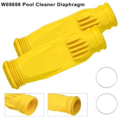 W69698 Diaphragme de piscine compatible avec Zodiac Baracuda G3 G4 avec anneau de rétention W81600 (2 pièces)